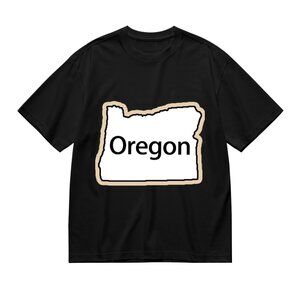 Oregon State Outline Graphic Tee - Black